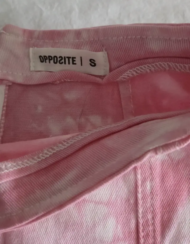 Falda corta tie-dye rosa - 3