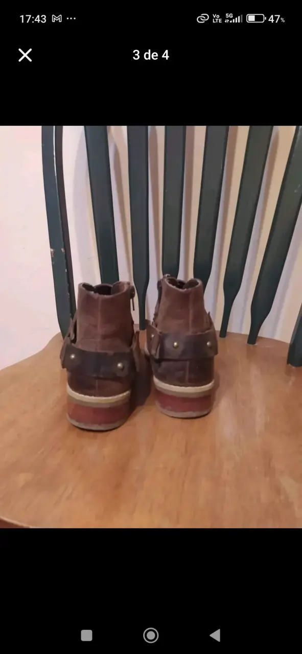 Botines marrones de cuero con tachas - 2