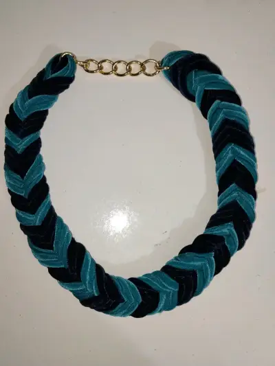 Collar tejido trenzado colores - miniatura 2