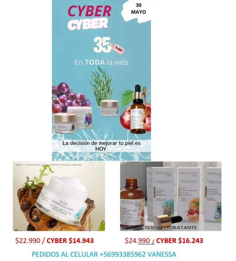 Pack crema facial y sérum hidratante