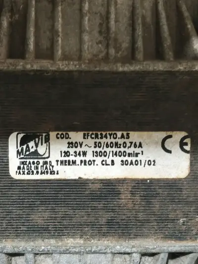 Ventilador  industrial metálico usado - miniatura 3