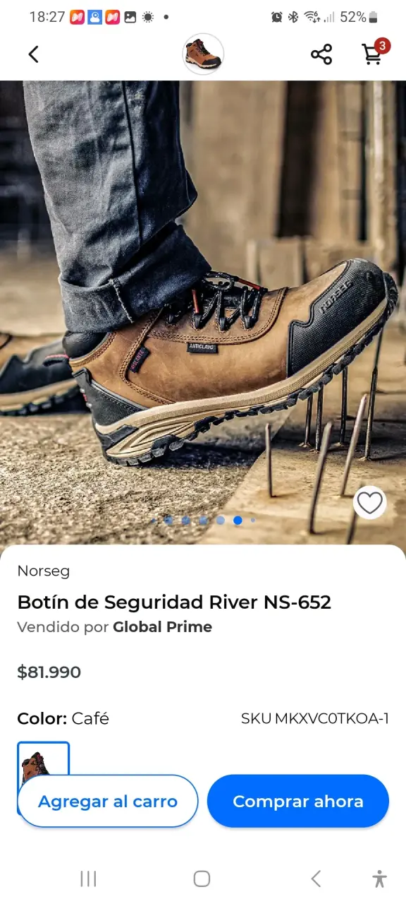 Botín de Seguridad Norseg Café - 3