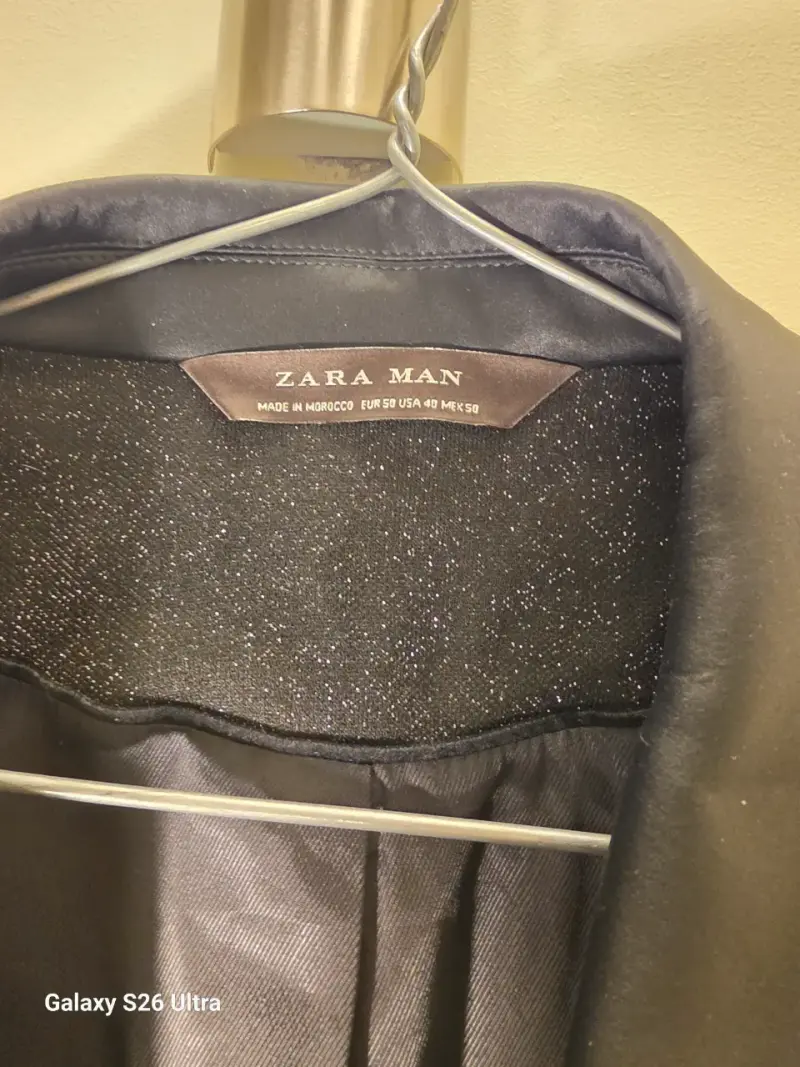Blazer negro brillante Zara Man - 2