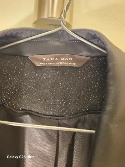 Blazer negro brillante Zara Man - miniatura 2