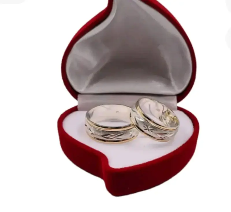 Anillos de compromiso plata con oro