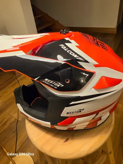 Casco motocross Weston rojo - miniatura 2