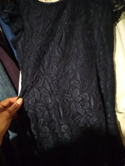 Vestido azul encaje elegante talla 6 - miniatura 5