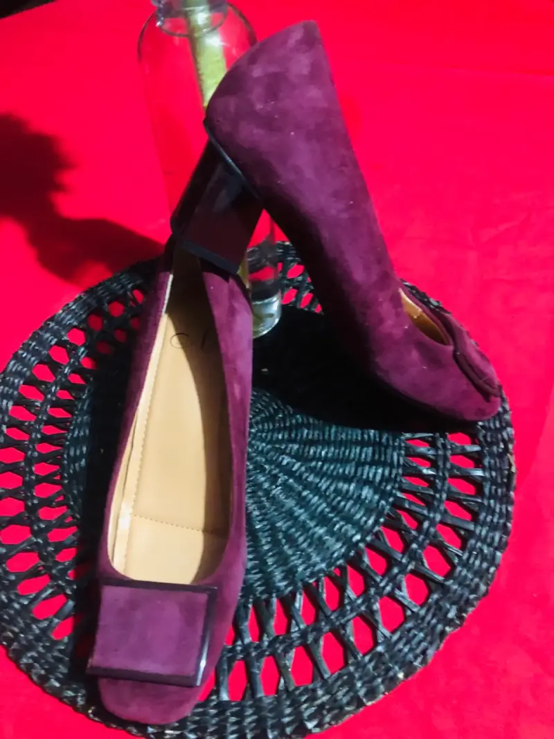 Zapatos de taco morados elegante - 1