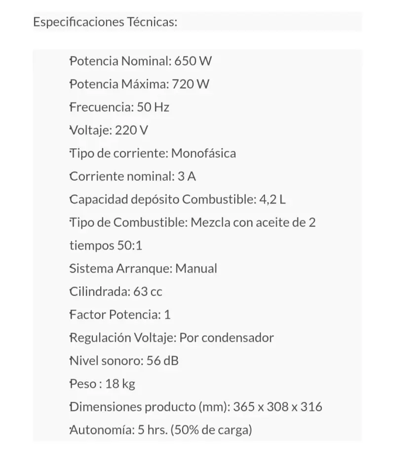 Generador Hyundai HYLT950 a gasolina - 2