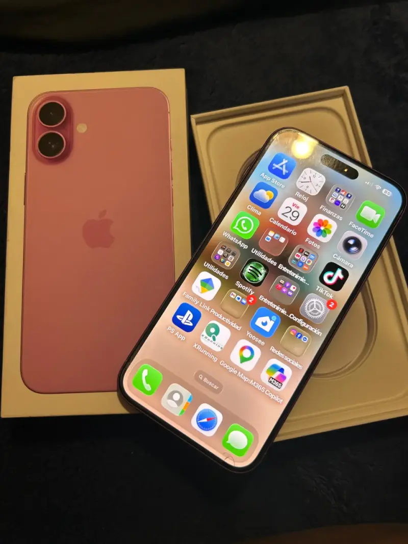 Teléfono inteligente rosa Apple - 5