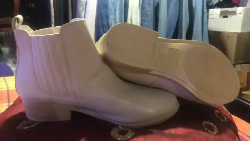 Botines beige de cuero - 1