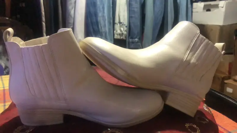 Botines beige de cuero - 2
