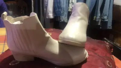 Botines beige de cuero - miniatura 3