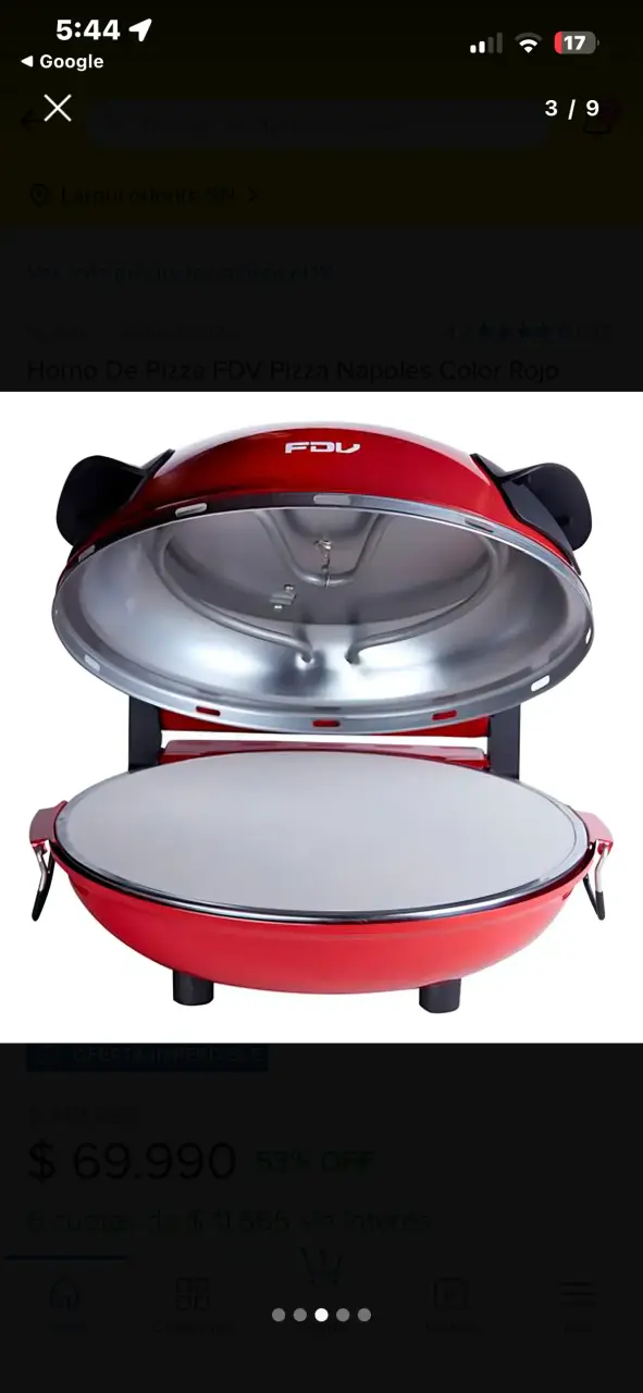 Horno de pizza FDV rojo - 1