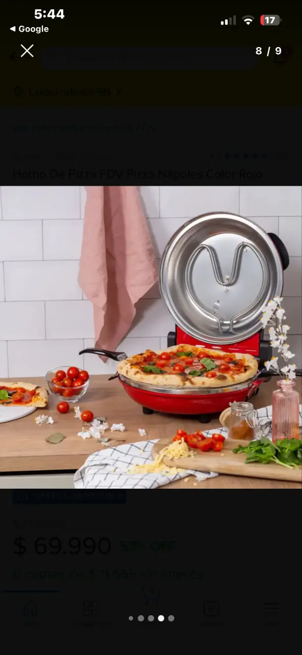 Horno de pizza FDV rojo - 4