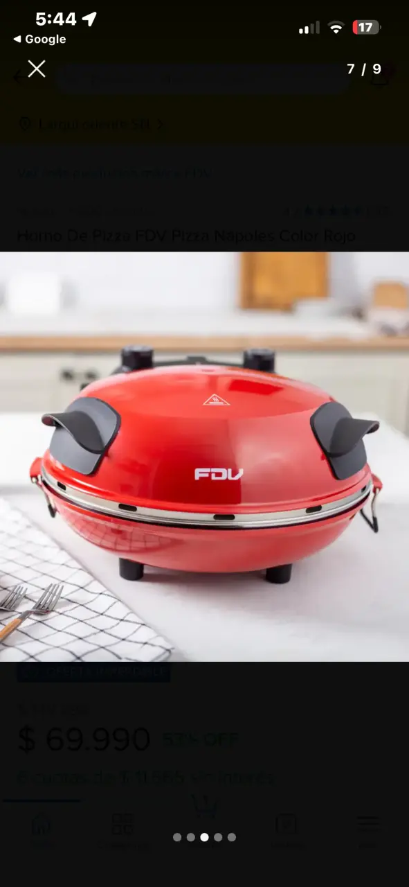 Horno de pizza FDV rojo - 5