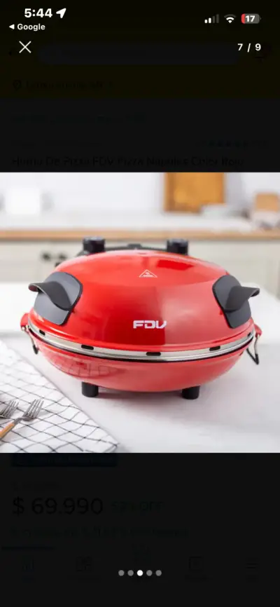 Horno de pizza FDV rojo - miniatura 5