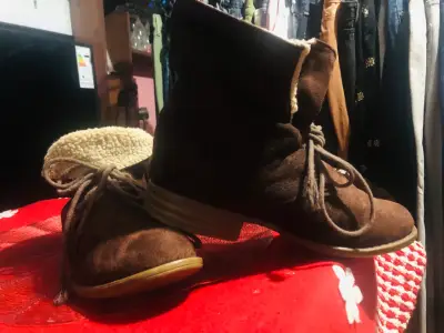 Botines de gamuza marrón - miniatura 1
