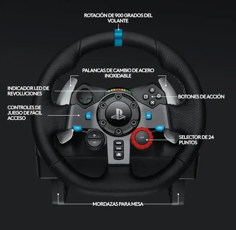 Volante y pedales Logitech para PlayStation - 3