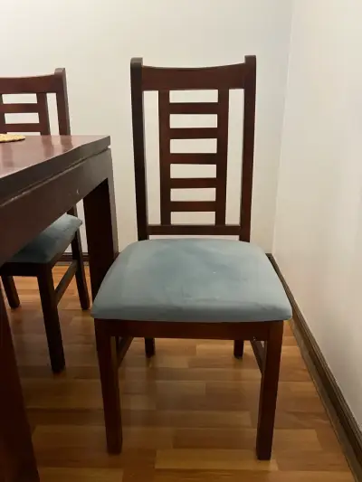 Juego de comedor de madera con 6 sillas - miniatura 8