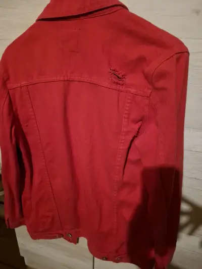 Chaqueta roja de mezclilla M - miniatura 3