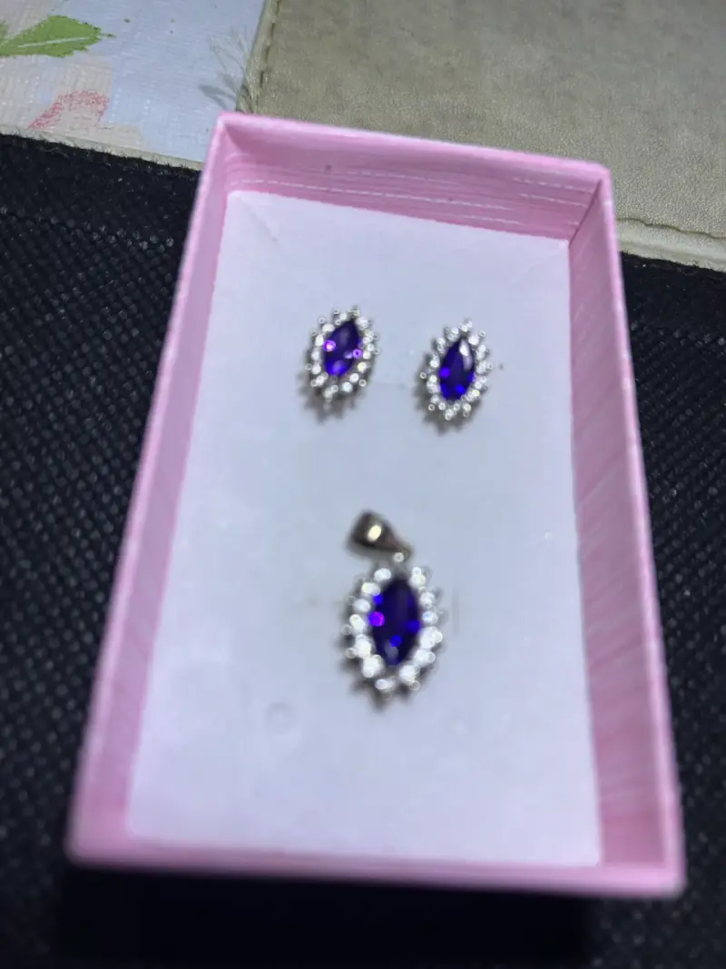 Juego de joyas de plata con piedras - 3