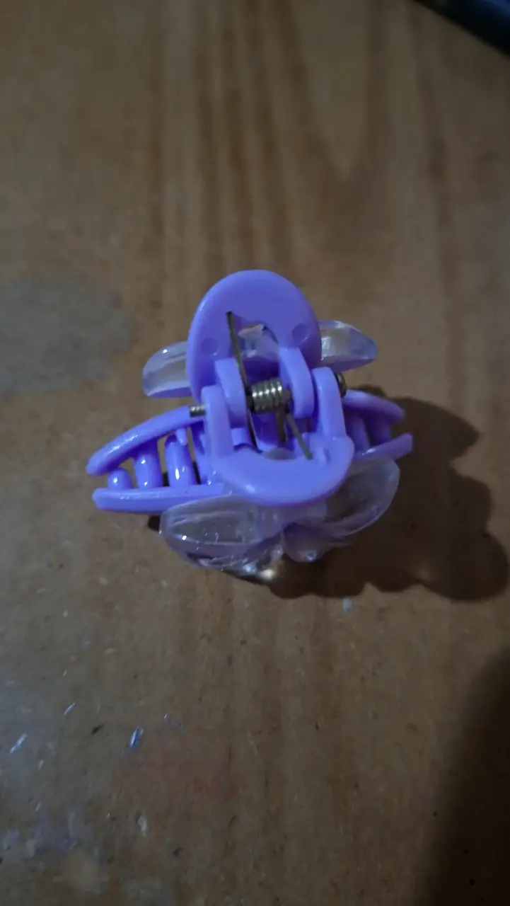 Pinza de cabello flor morada - 2