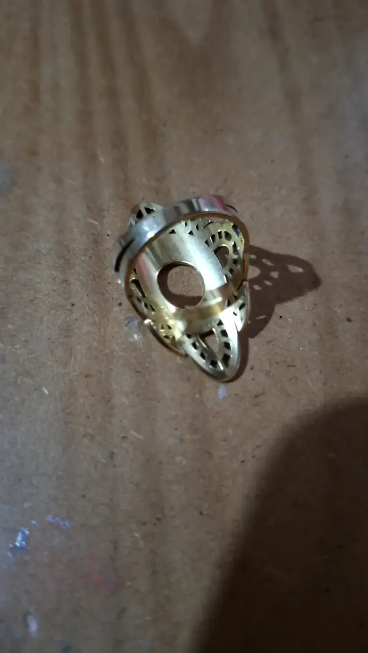 Anillo vintage dorado calado - 2
