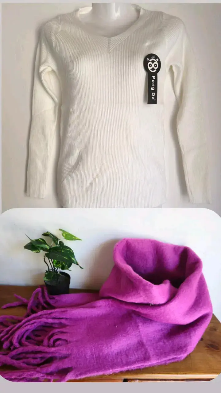 Suéter beige de lana - 2