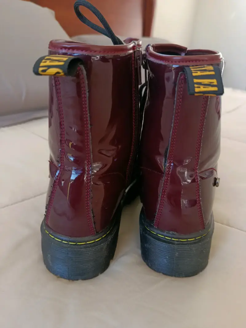 Botas burdeos charol con plataforma T/36 - 4