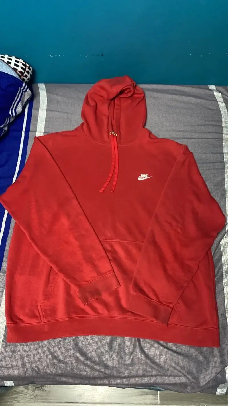 Polerón Nike rojo con capucha - 2