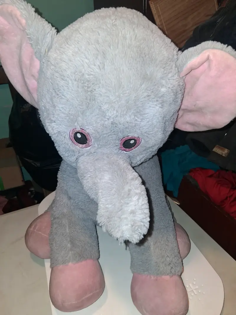 Peluche grande de elefante gris - 3