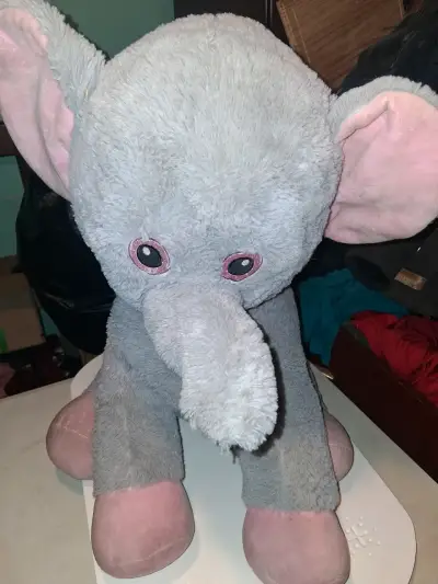 Peluche grande de elefante gris - miniatura 3