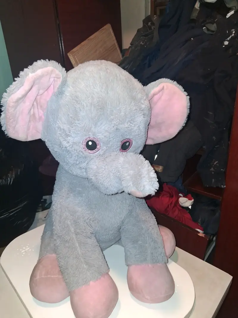 Peluche grande de elefante gris - 5