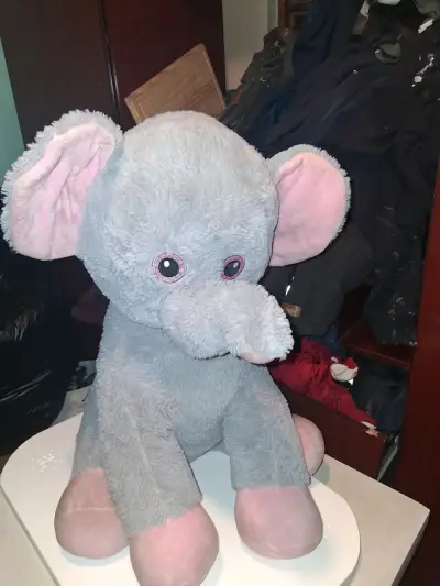 Peluche grande de elefante gris - miniatura 5