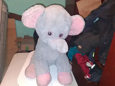 Peluche grande de elefante gris - miniatura 6