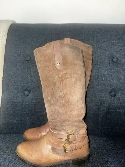 Botas de cuero marrón - miniatura 1