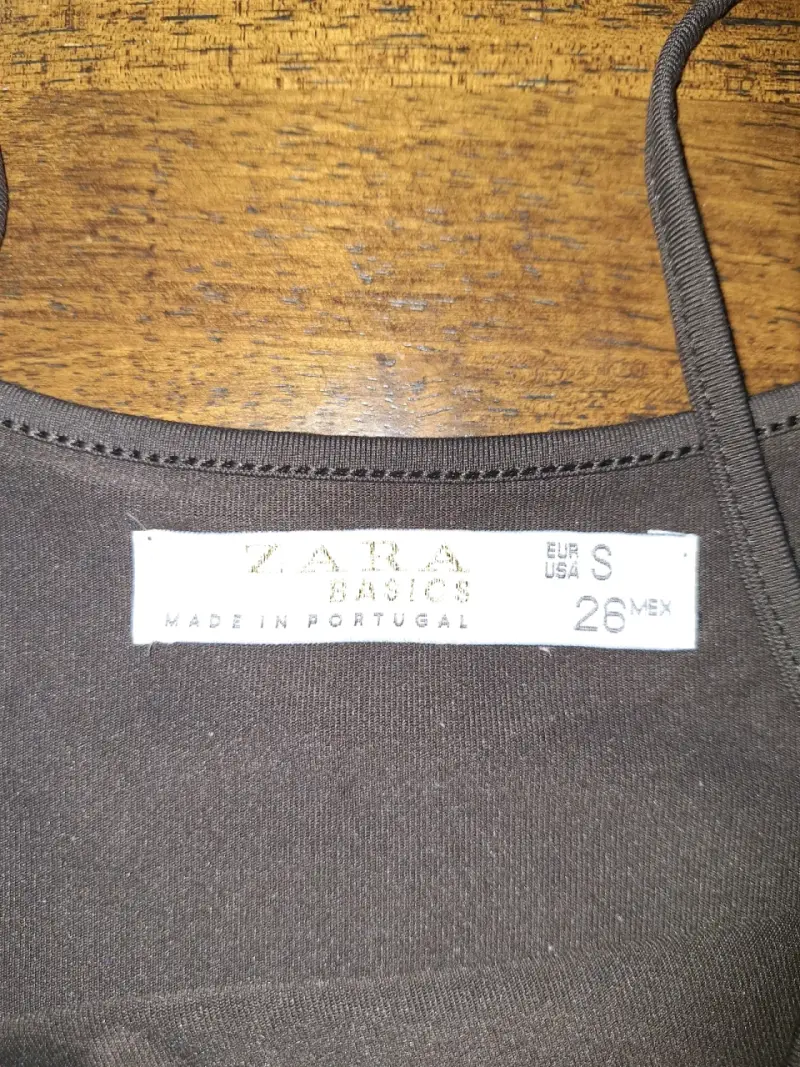 Camiseta tirantes marrón Zara - 2