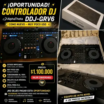 Controlador DJ AlphaTheta DDJ-GRV6 - miniatura 1