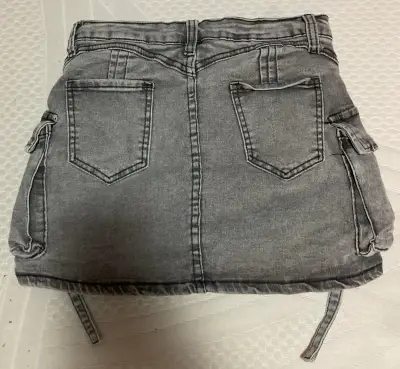 Minifalda gris denim - miniatura 2