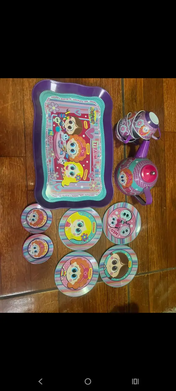Set de té infantil colorido casimeritos - 1