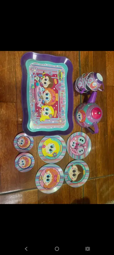 Set de té infantil colorido casimeritos - miniatura 1