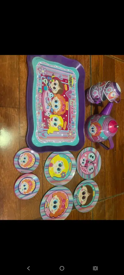 Set de té infantil colorido casimeritos - miniatura 3