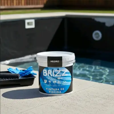 Pintura de piscina Brizz negra + RODILLO - miniatura 4