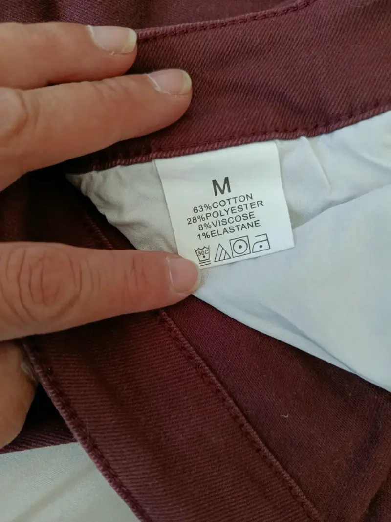 Pantalones wide leg burdeo T/M - 6