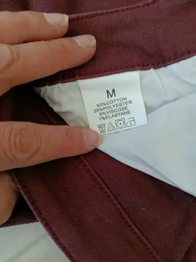 Pantalones wide leg burdeo T/M - miniatura 6