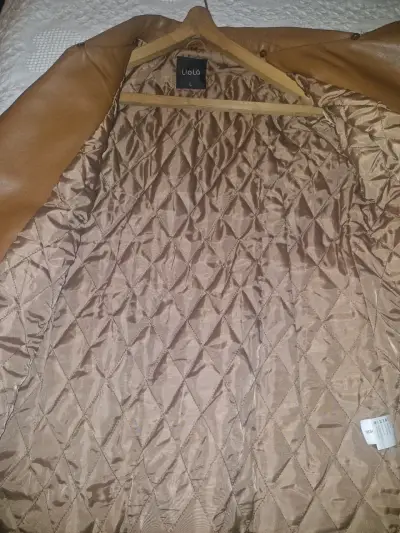 Chaqueta de eco cuero camel Liola talla L - miniatura 1