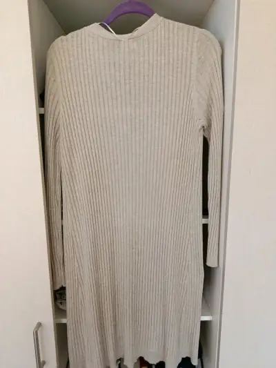 Cárdigan Umbrale Largo Acanalado  - Talla L(Impeca - miniatura 3