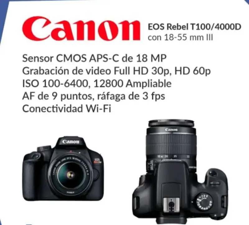 Cámara Canon EOS Rebel T100 - 3