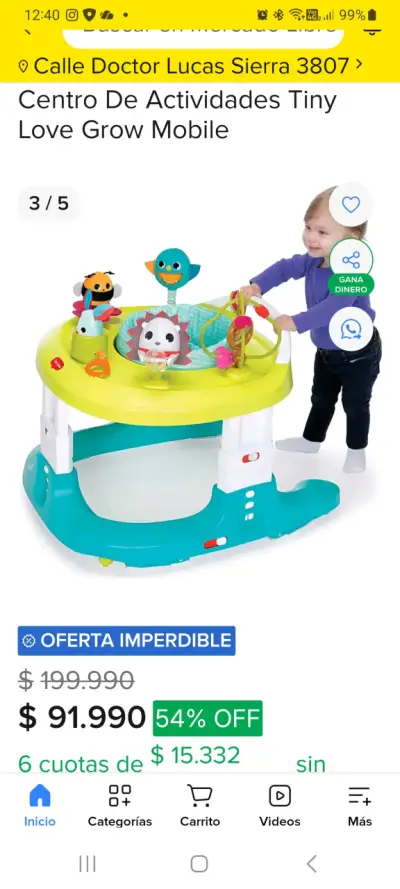 Cuna mecedora eléctrica gris - miniatura 2